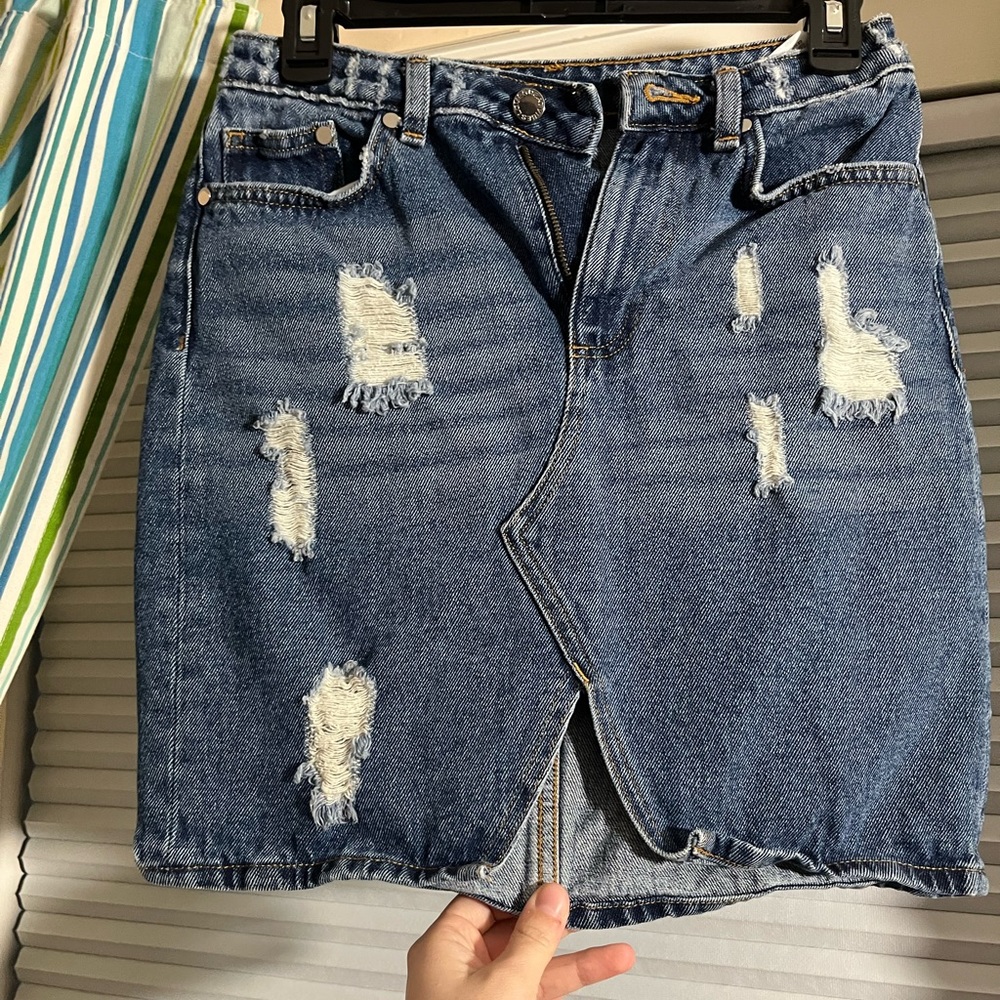 Mini Jean skirt worn once